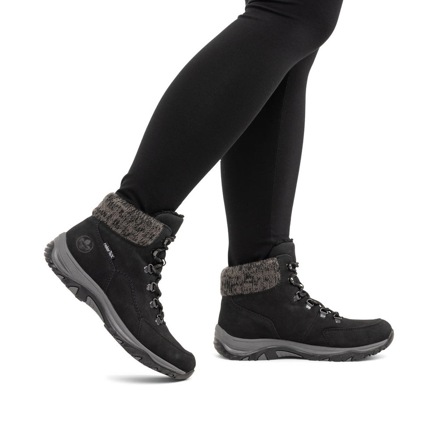 Rieker Julissa M9610-00 Schwarz/Anthrazit Boots