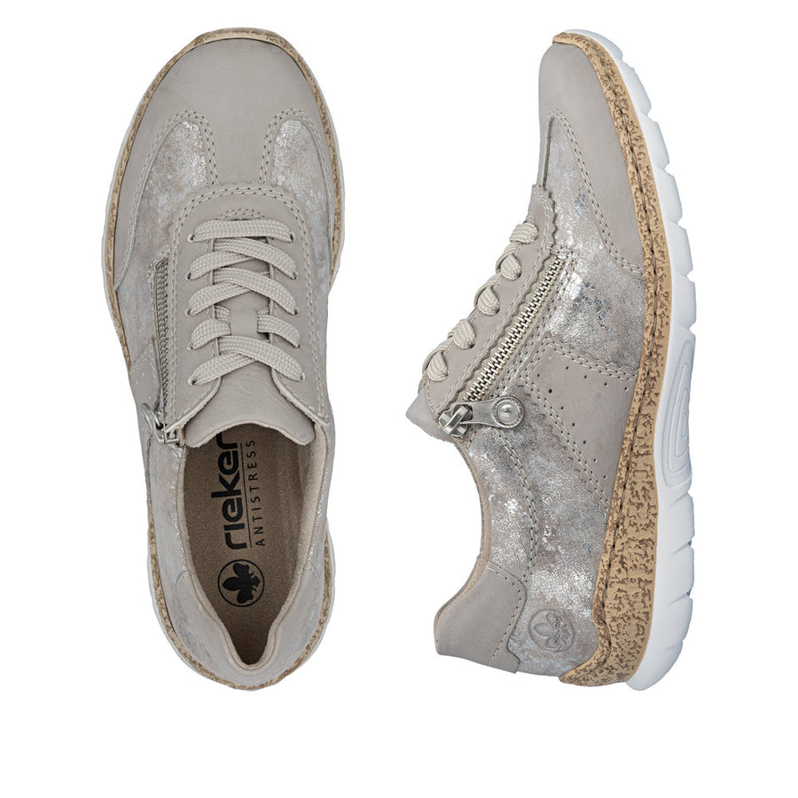 Rieker - N4221-90 - Ice/Rose-Metallic - Shoes