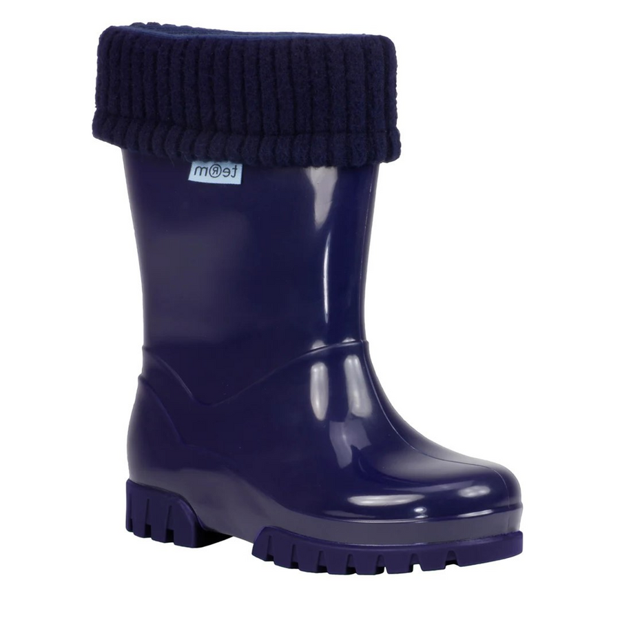 Term - Roll Top Welly - Navy  - Wellingtons