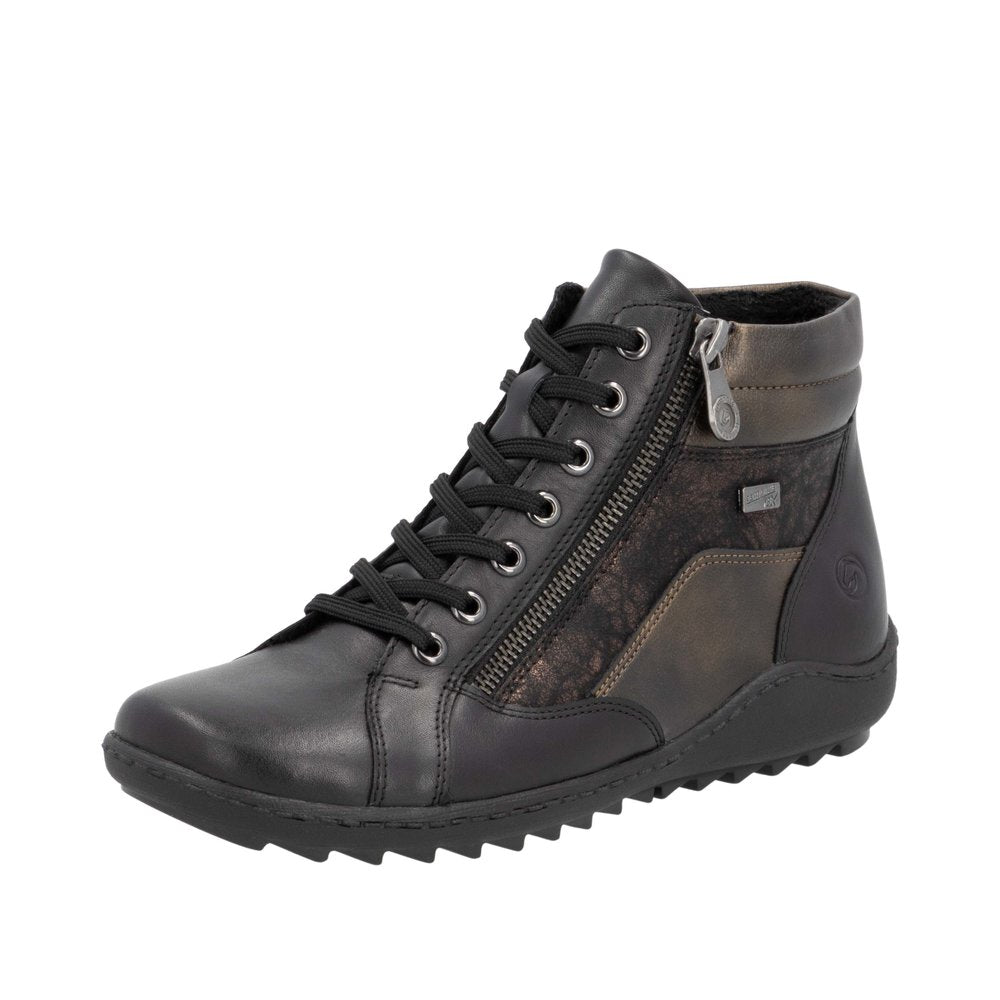 Remonte - R1458-03 - Schwarz/Schwarz-Antique/Antik - Boots