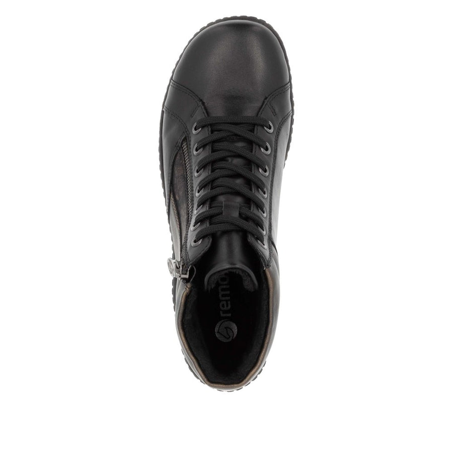 Remonte - R1458-03 - Schwarz/Schwarz-Antique/Antik - Boots