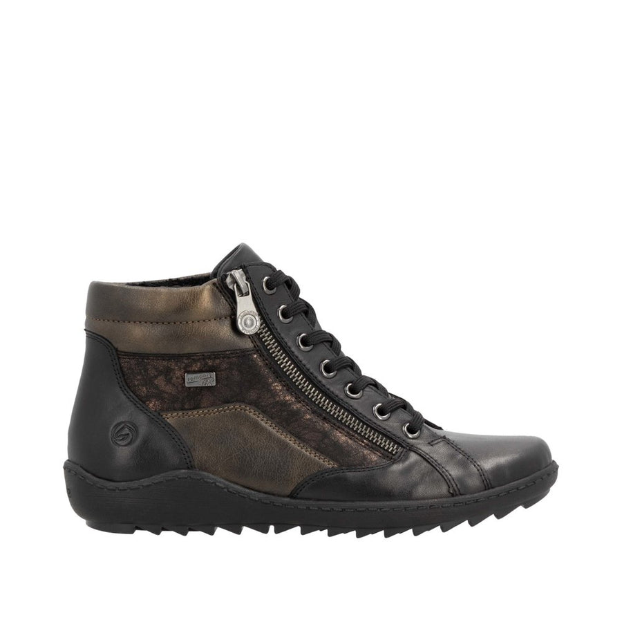 Remonte - R1458-03 - Schwarz/Schwarz-Antique/Antik - Boots