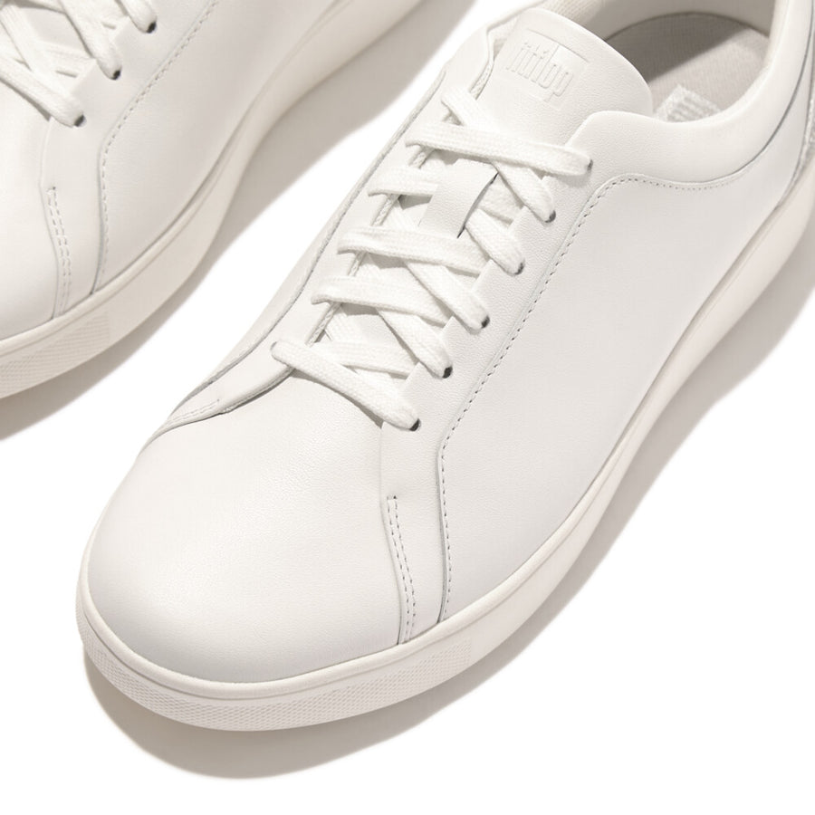 FitFlop - Rally Crystal-Backtab Leather Sneakers - Urban White/Silver - Shoes