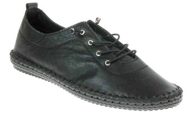 Lunar - St Ives - All Black - Shoes