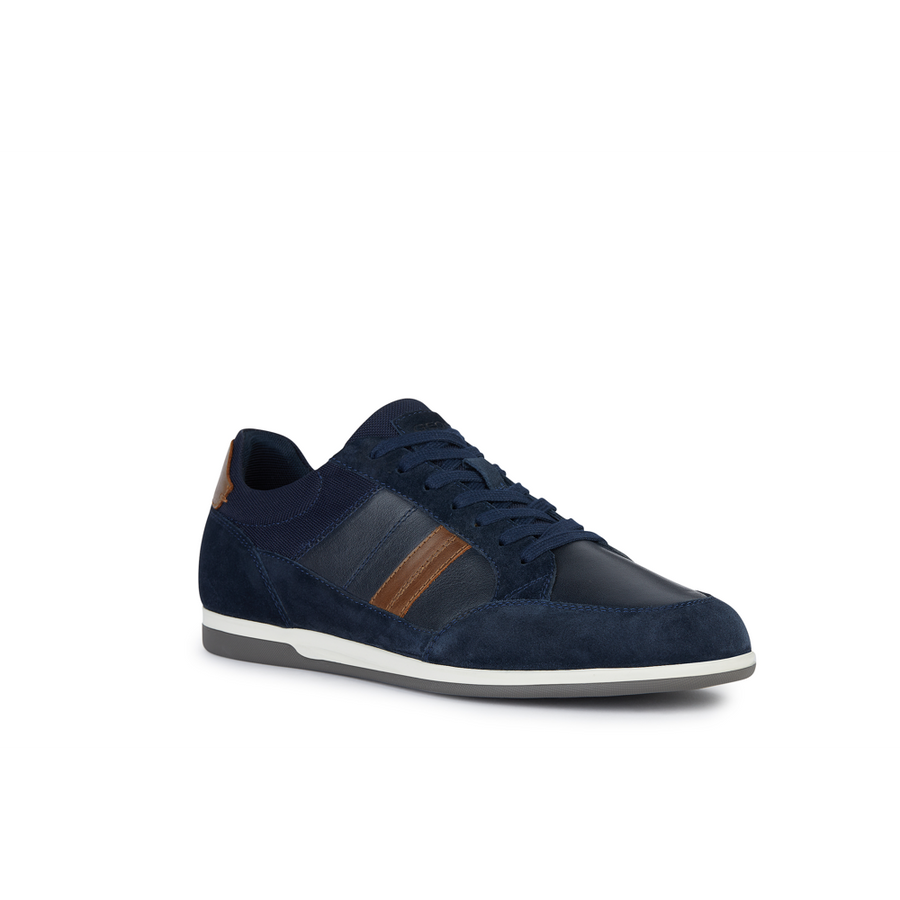 Geox U Renan Navy/Lt Brown Shoes - Main Image
