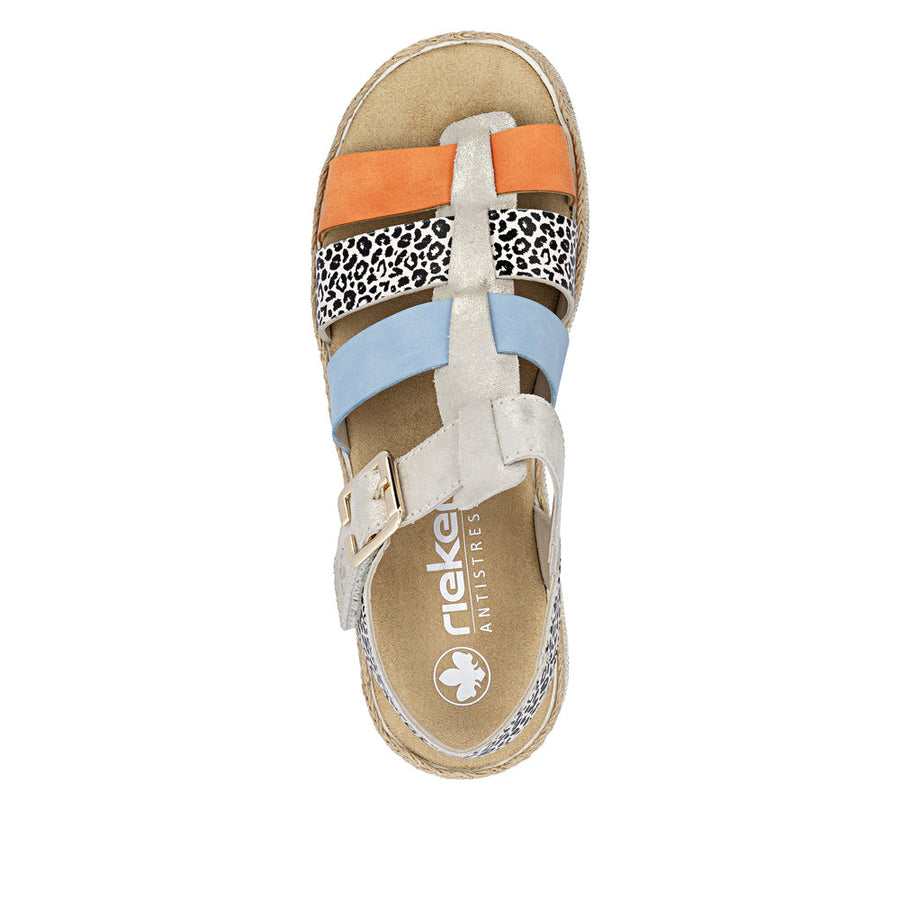 Rieker - V7904-90 - Nude/Pumpkin - Sandals