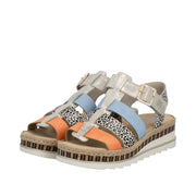Rieker - V7904-90 - Nude/Pumpkin - Sandals