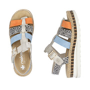 Rieker - V7904-90 - Nude/Pumpkin - Sandals