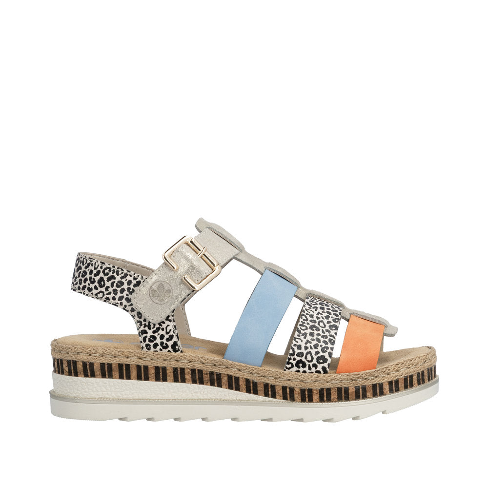 Rieker - V7904-90 - Nude/Pumpkin - Sandals