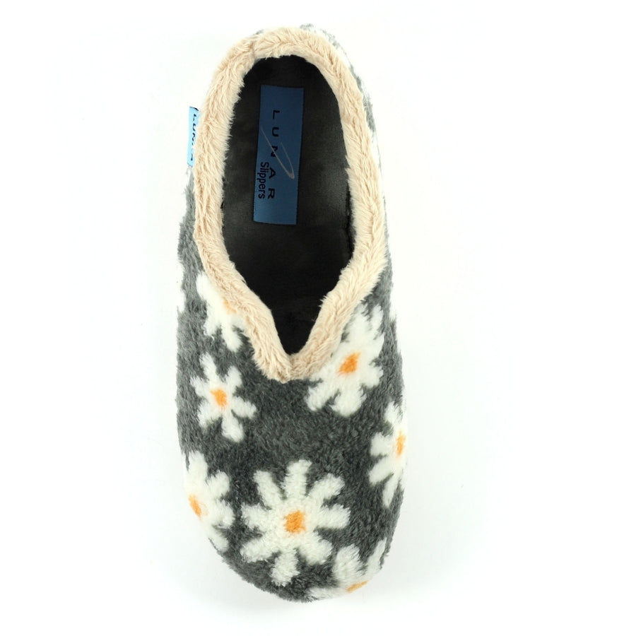 Lunar - Daisy - Grey Daisy - Slippers