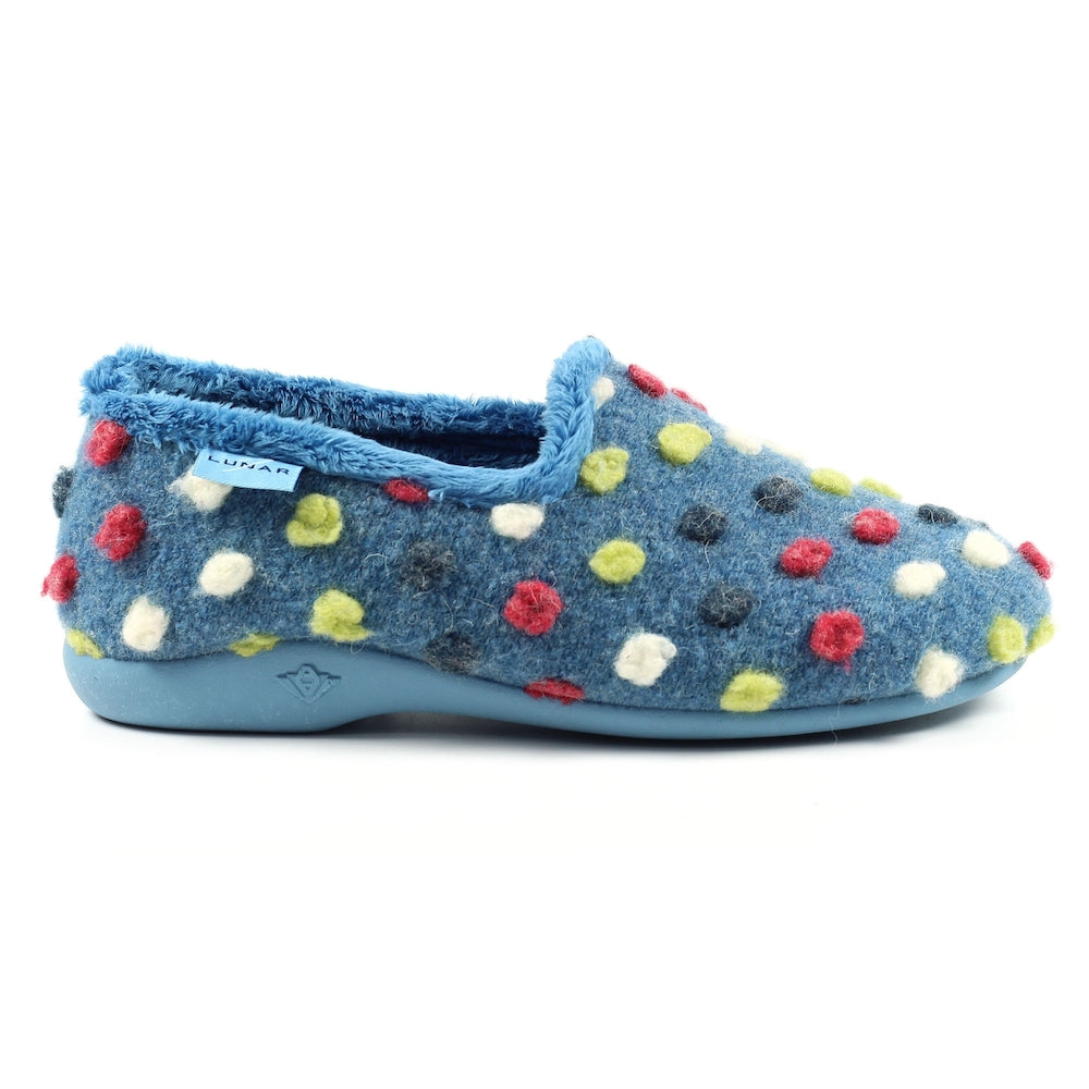 Lunar - Helix - Mid Blue Spot - Slippers