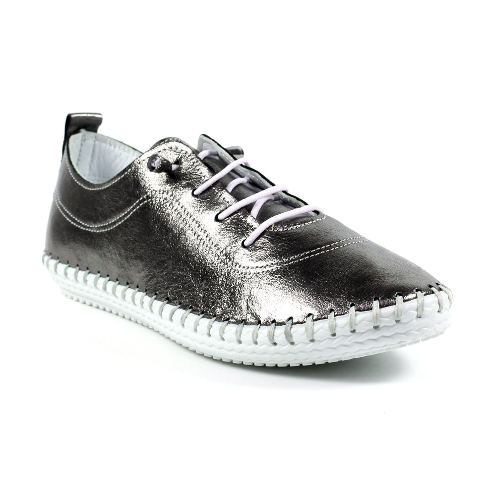 Lunar - St Ives - Metallic Pewter - Shoes