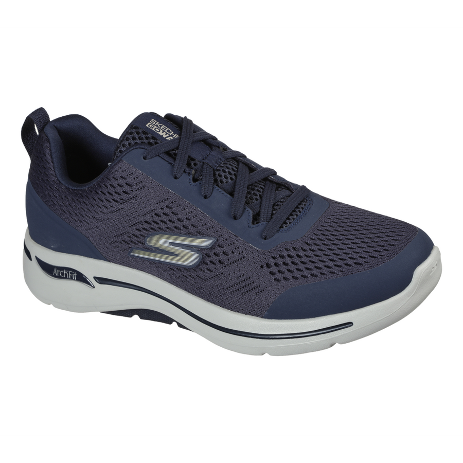 Skechers Go Walk Arch Fit Idyllic Navy Gold Trainers Robert Carder Shoes