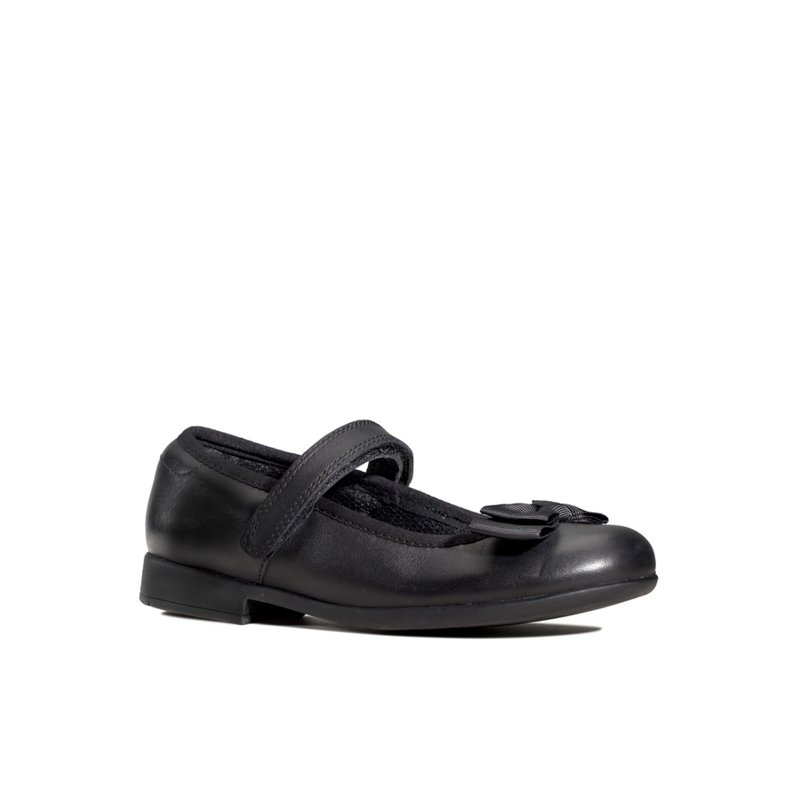 Clarks - Scala Tap K - Black Leather - School Shoes