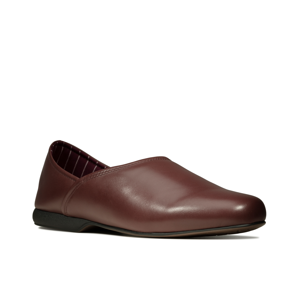 Clarks - Harston Elite - Burgundy Leather - Slippers