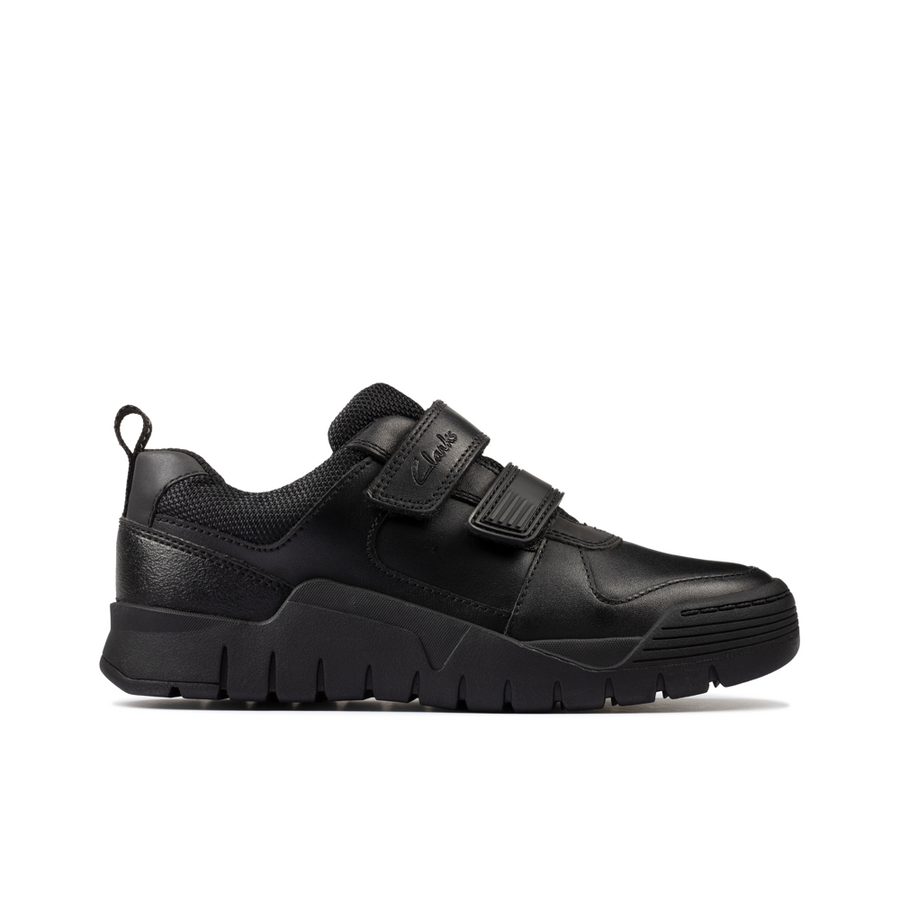 Clarks - ScooterSpeed K - Black Leather - School Shoes