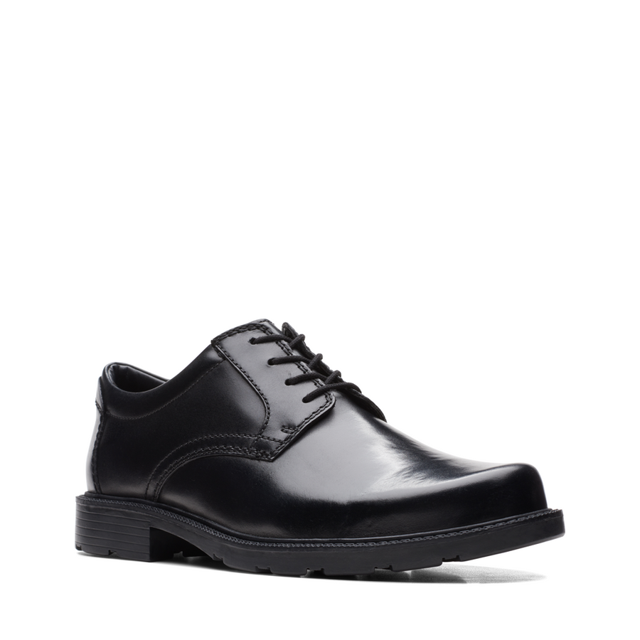 Clarks - Kerton Lace - Black Leather - Shoes