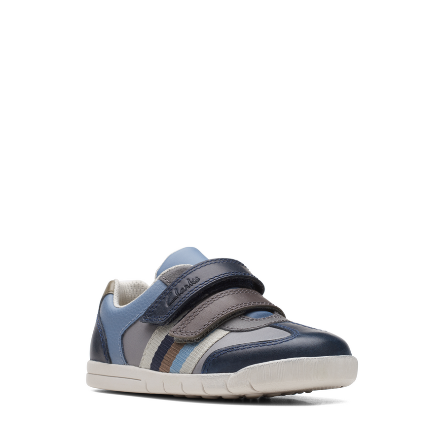 Clarks - Den Stripe T - Navy Combi - Shoes