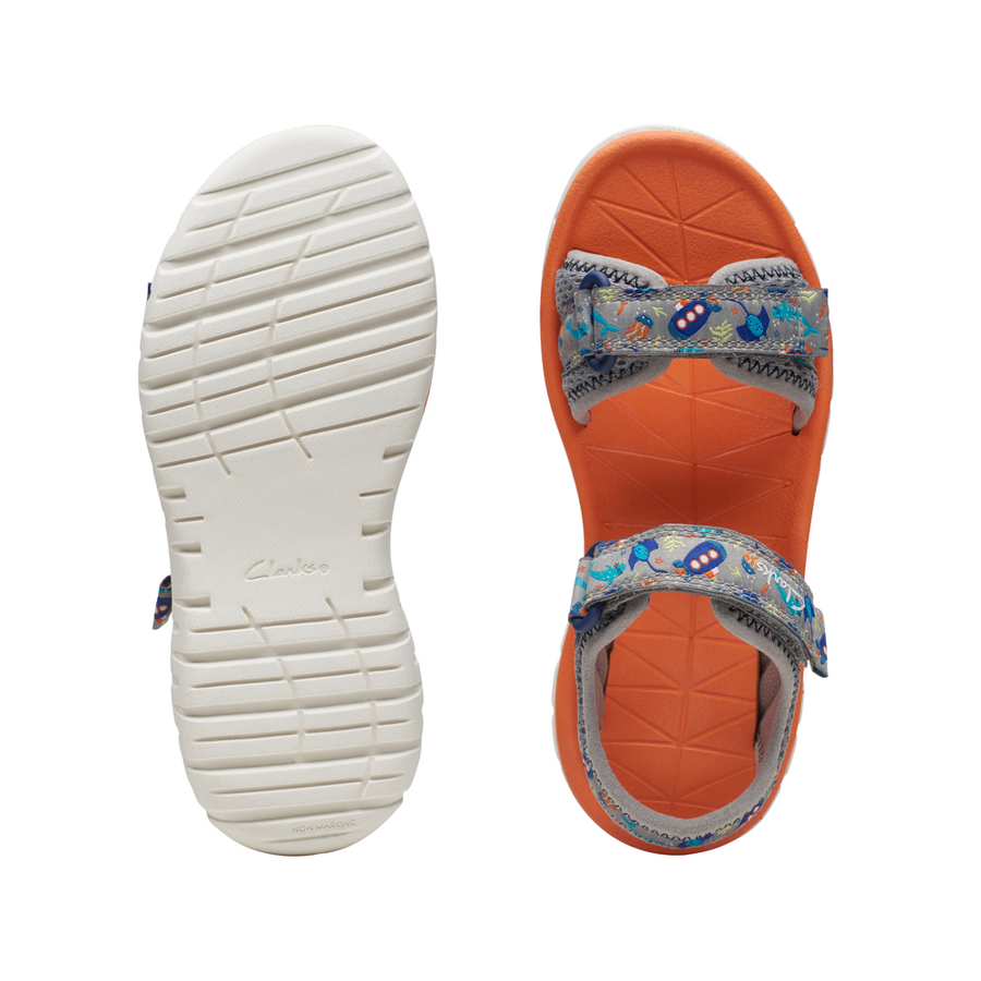 Clarks - Surfing Tide K - Grey - Sandals