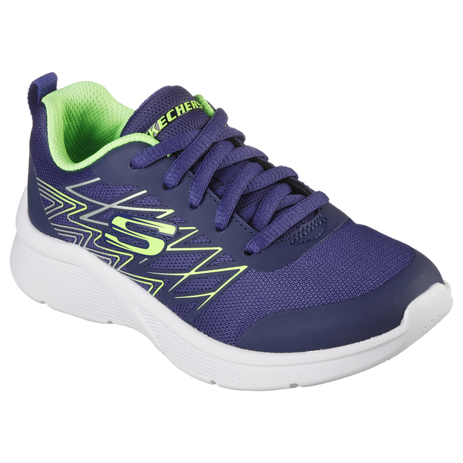 Skechers - Microspec - Quick Sprint - Navy/Lime - Trainers