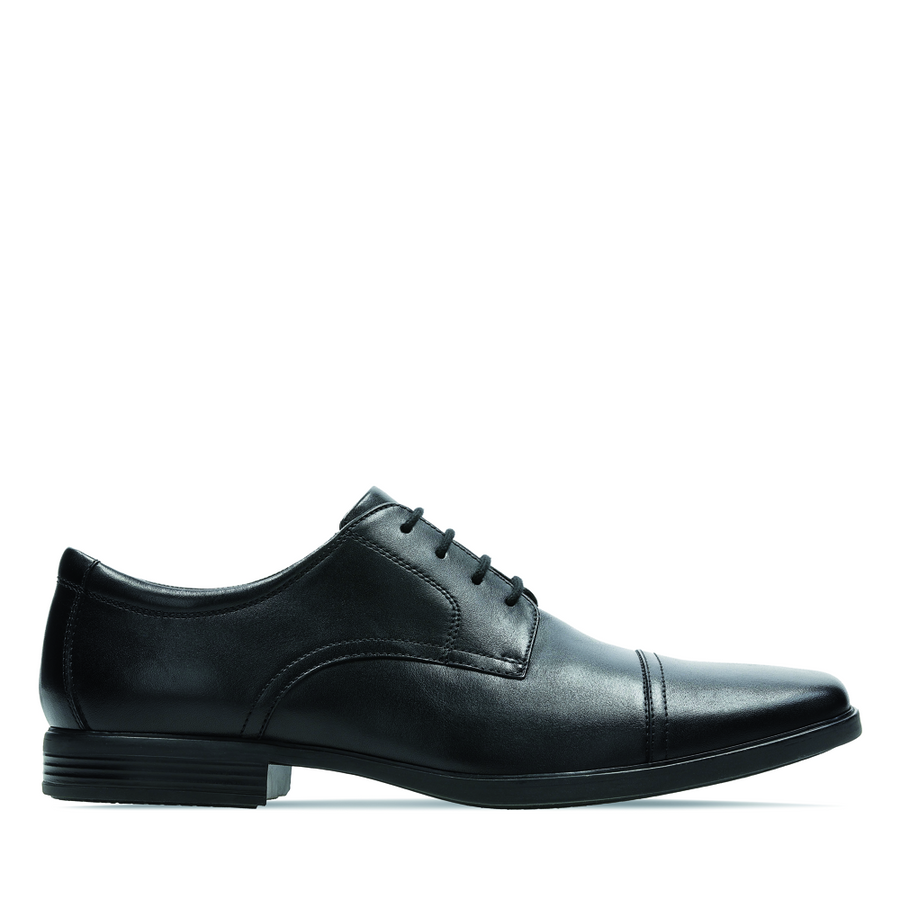 Clarks - Howard Cap - Black Leather - Shoes