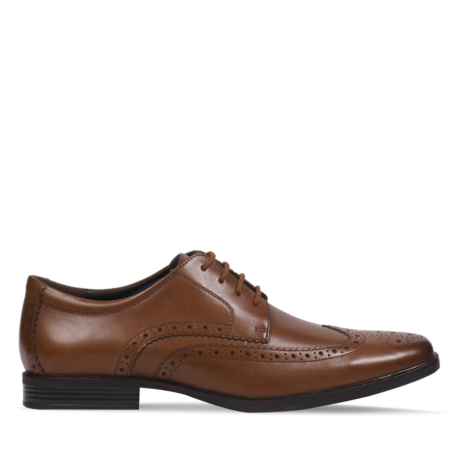 Clarks - Howard Wing - Dark Tan Leather - Shoes