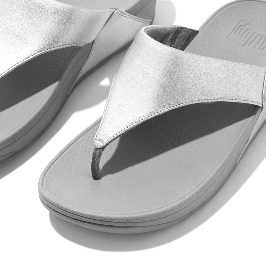 Fitflop - Lulu Leather Toe Post - I88-011 - Silver - Sandals