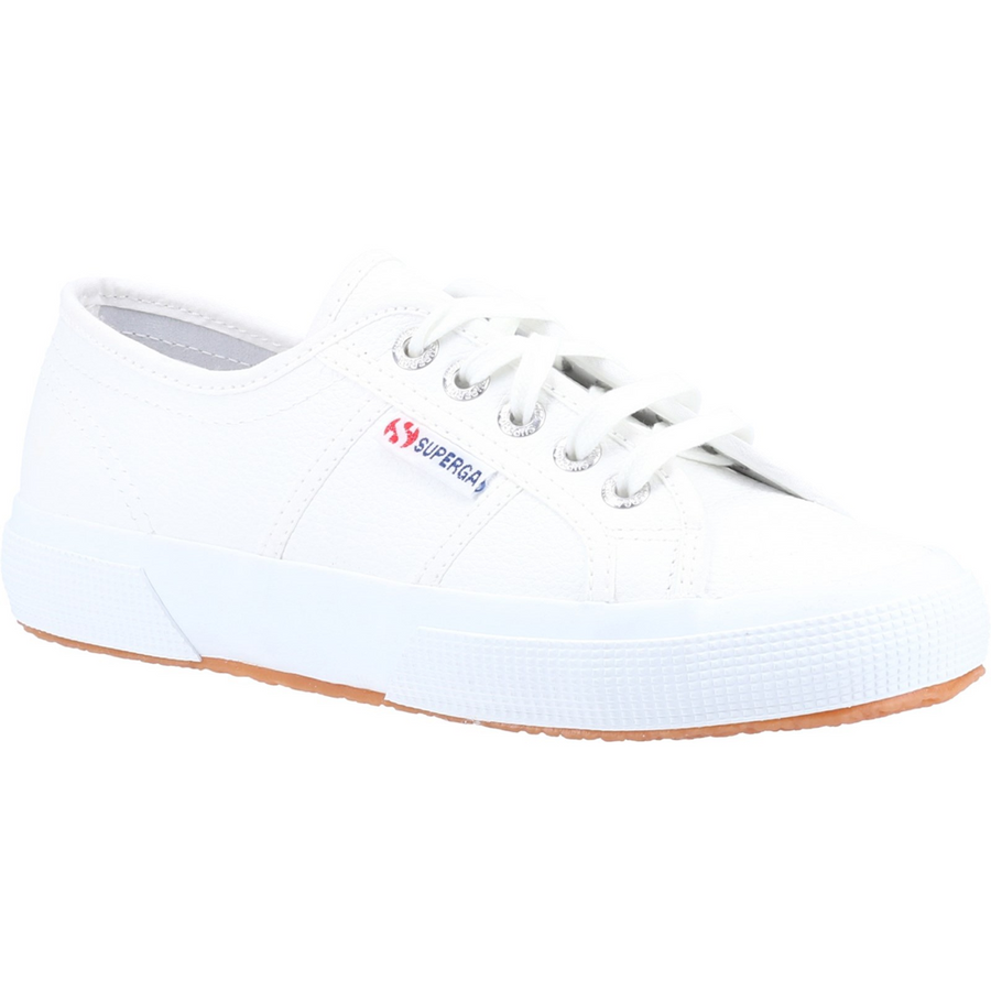 Superga - 2750 Tumbled Leather Shoe - White - Trainers